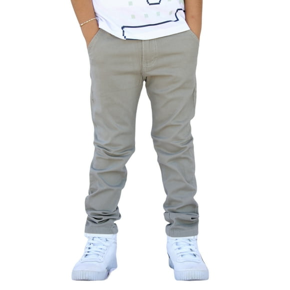 Pantalón de Gabardina Stretch para Niño Color Gris Claro