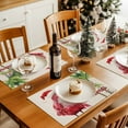 thumbnail image 4 of Pink Merry Christmas Flamingo Placemats Set of 4, Tropical Coconut Tree Table Mats Washable Heat-Insulation Non-Slip Place Mats for Kitchen Dinner Table Indoor Outdoor Decor,13x19 Inch, 4 of 9