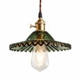 thumbnail image 1 of /QUN/E27 Industriell Vintage Taklampa Retro Glas Taklampskärm för E27 Lampor Industriell Taklampa Taklampa (Grön)3-, 1 of 5