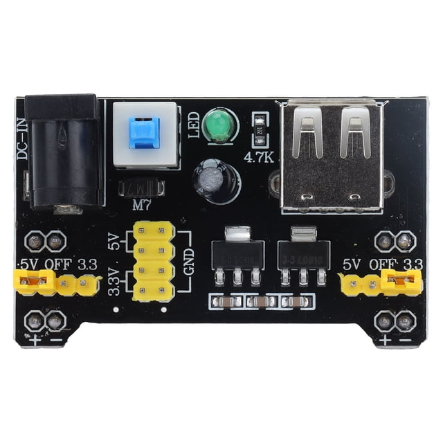 5Pcs Breadboard Module d'Alimentation 2 Voies DC Modules de Régulation de Tension pour 3.3V/5V