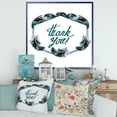 thumbnail image 2 of Designart 'Black Boho Art Feathers Thank You' Bohemian & Eclectic Framed Canvas Wall Art Print, 2 of 4