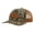 Realtree Max 5/Buck, variant on Laser Engraved Leather Patch Defending Freedom Collection Mesh Back Trucker Hat, Realtree Max 5/Buck
