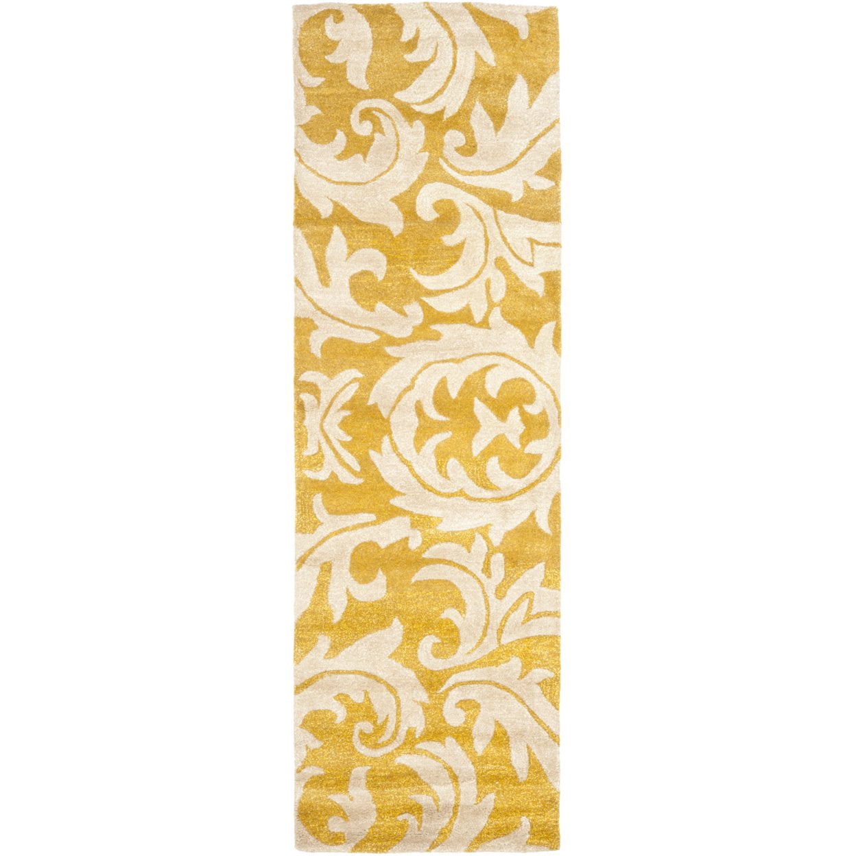 SAFAVIEH Soho Blair Floral Wool Area Rug, Gold/Ivory, 5' x 8'