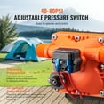 thumbnail image 3 of KFFKFF 12V Diaphragm Pump, Flow Rate of 3 GPM, Equipped with 4 Chambers, 12 Volt DC Operation, Features an Auto Pressure Switch Adjustable from 40-100 PSI, Includes 1/2'' MNPT Port, 3 of 9