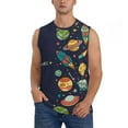 thumbnail image 3 of Uemuo Space Pattern Men's Sleeveless T-Shirt,Muscle Athletic Tank Top, Moisture-wicking Quick-dry Breathable Classic Tee Top for Gym Run Outdoor Sports-3X-Large, 3 of 8