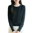 thumbnail image 2 of Wlynlyn Womens Long Sleeve Shirts Fall Winter Warm Soft Knitted Loose Pullover Crewneck Loose Fitted Solid Basic Tops, 2 of 6