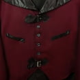 thumbnail image 5 of QATAINLAV Halloween Costume for Men Medieval Steampunk Tailcoat Victorian Gothic Jacket Button Lapel Blazer Tuxedo Coat Solid Color Suit Jacket Hoy Oferta Flash Wine XXL, 5 of 7