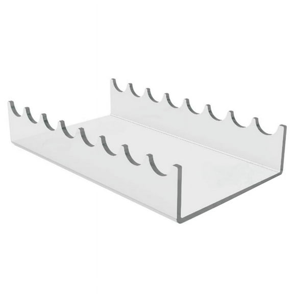 Double Ended Acrylic Makeup Beauty Brush Organizer Holder 8 Slots Cosmetic Storage (CLEAR) 1Pack