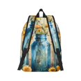 thumbnail image 2 of Naloa Rustic Blue Vase Blossoms Canvas Backpack for Men Women Rucksack Casual Travel Daypack College Tote Satchel Bookbag for Teens-Medium, 2 of 7