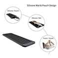 thumbnail image 4 of Tapis en Silicone Flexible Antidérapant Résistant à la Chaleur, Parfait pour la Protection des Outils de Coiffure, Design à Texture Ondulée Unique, Nettoyage Facile, Noir, 4 of 5