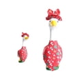 thumbnail image 6 of Porch Goose Christmas Outfit with Teal Holiday Print Headwrap and Wrapped Skirt Seasonal Outdoor Yard Decor Accessory for 19 To 23 Inch Statue Display, 6 of 7