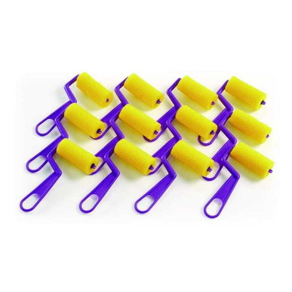 Colorations Foam Paint Rollers Multipack for Young Artists Paint Supply Painting Tools (Pack of 12)