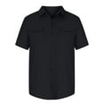 thumbnail image 3 of Hanerdun Men Casual Button Down Shirts Male Dress Shirts Leisure Top Black 2XL, 3 of 5