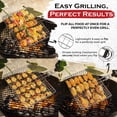 thumbnail image 4 of Grill Basket Value Set, Barbecue BBQ Grilling Basket , Stainless Steel Large Folding Grilling baskets With Handle, Portable Outdoor Camping BBQ Rack for Fish, Shrimp, Vegetables, Barbeque Griller, 4 of 7