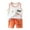 Orange, variant on Afdoent Baby Girl Clothes Children's Tank Set Cartoon Printed Summer Dress For Girls Cute Kids Clothes 2-3 Years