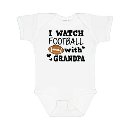 

Inktastic I Watch Football with My Grandpa Gift Baby Boy Bodysuit