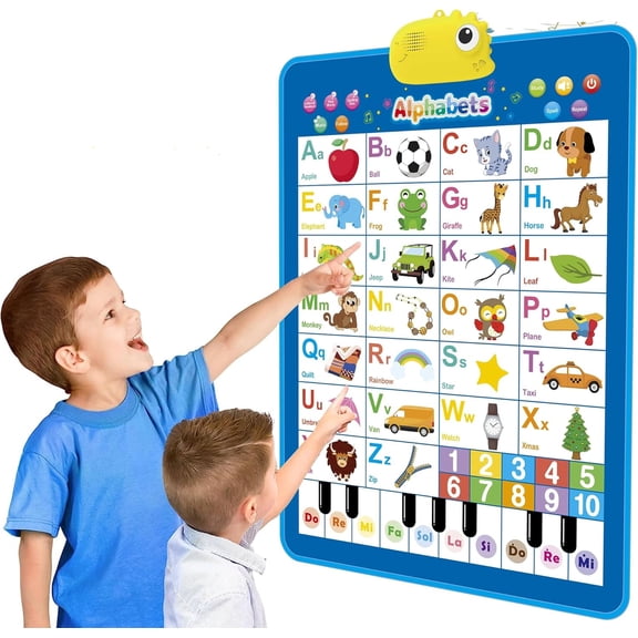 2025 New Talking Wall Chart for Kids,High-Quality Audio & Visual, Multi-Sensory Education,Talking Alphabet Wall Chart with 5 Learning Modes, Educational Preschool Toys for Boys Girls Ages 2-5