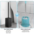 thumbnail image 5 of Juego de cepillos de baño de acero inoxidable de alta resistencia, aspecto moderno con diseño antisalpicaduras, mejora la estética y la higiene del baño (negro), 5 of 5