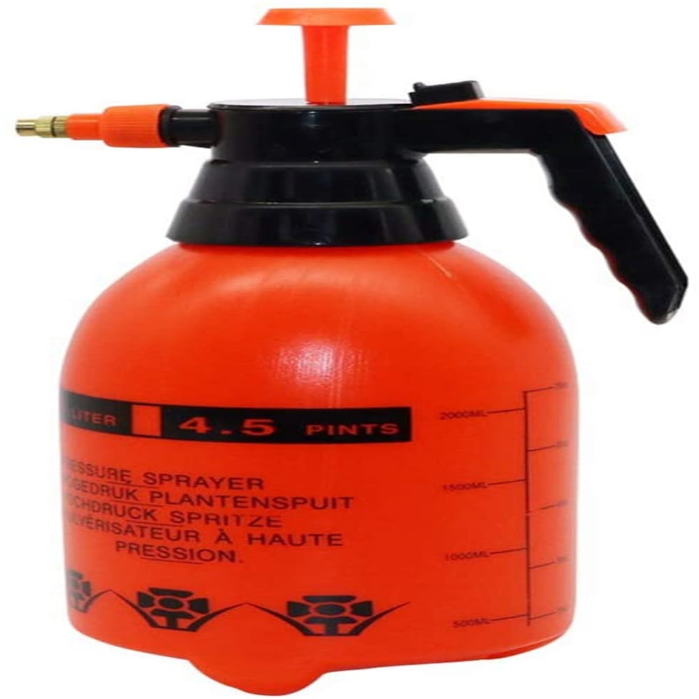 Kepooman Handheld Garden Sprayer Pump Pressure Water Sprayers with Safety Value & Adjustable Nozzle 68oz / 34oz, Orange Kepooman Handheld Garden Sprayer Pump Pressure Water Sprayers with Safety Value & Adjustable Nozzle 68oz / 34oz, Orange