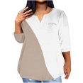 thumbnail image 2 of New Women Summer Tops 2024 Plus Size Fashion Sexy V-Neck Shirt Blouse Casual Loose Long Sleeve Blouse Gift for Women 50% off Clearance!, 2 of 5