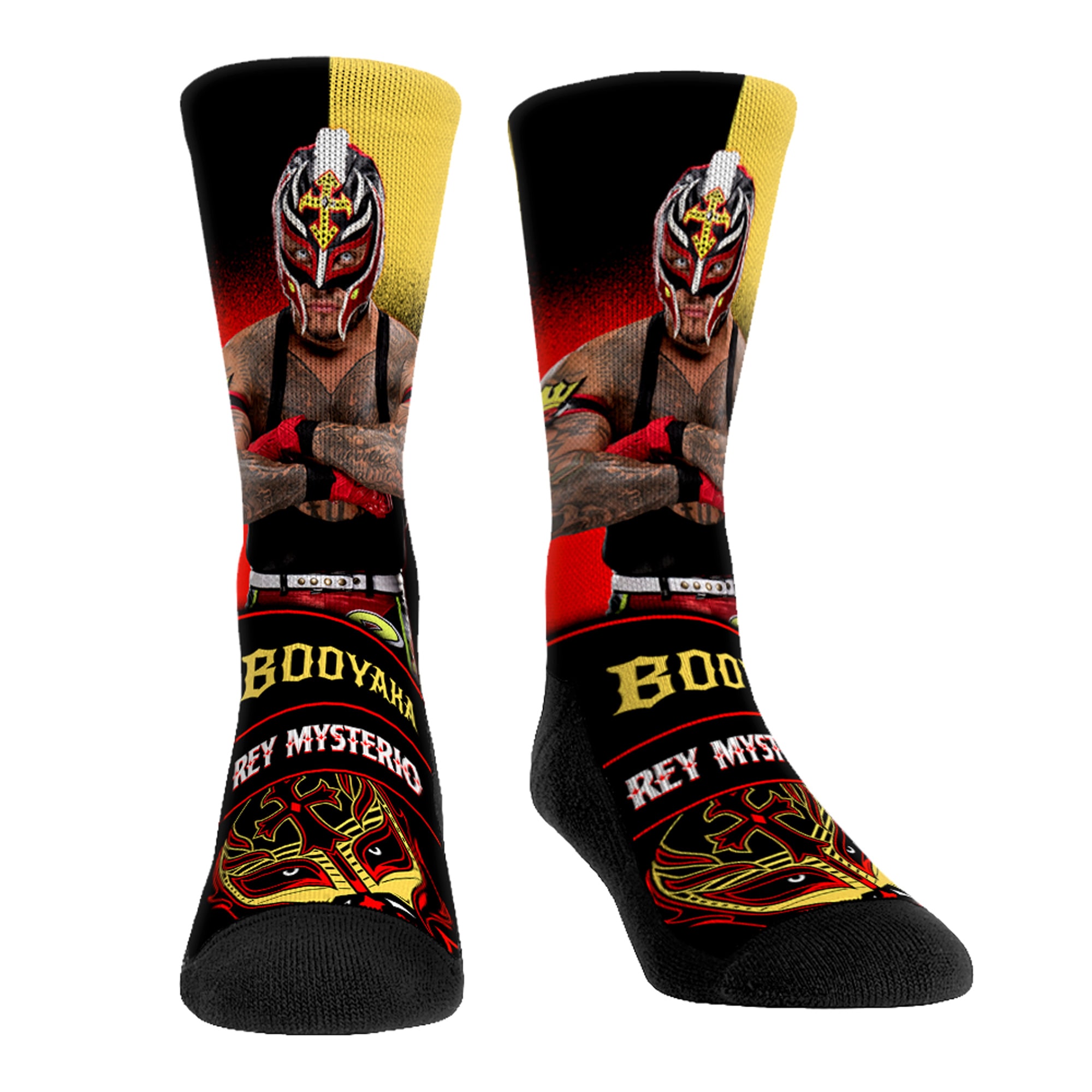 Unisex Rock Em Socks Rey Mysterio Stare Down Crew Socks