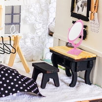 Homoyoyo Portable Mini Tabletop Makeup Mirror, Decorative Plastic Vanity Mirror for Travel, Daily Use, Compact and Lightweight, 1 Piece