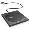 thumbnail image 1 of External CD DVD Drive, USB 3.0 Type C Ultra-thin Superdrive Optical Burner CD DVD +/- RW, Compatible with Windows 10 8 7 XP Vista Mac OS System, 1 of 7