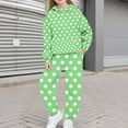 thumbnail image 2 of MKOSPLRT Polka Dot Sweatsuits for Girl Boy 4-15Y Two Piece Fleece Hoodies Cinch Bottom Joggers Sweatpants Athletic Tracksuits with Pocket, 2 of 6