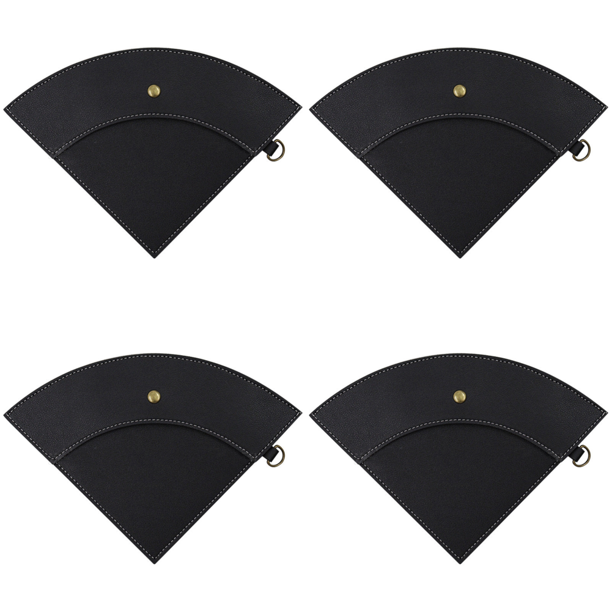 Bolsa de almacenamiento de cuero impermeable de papel de filtro para café de viaje al aire libre negro