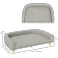thumbnail image 3 of PawHut Dog Sofa with Washable Cover, Anti-slip Foot Pads, Grey, 3 of 10