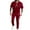 Wine, variant on cllios Mens 2 Piece Sets Casual Short Sleeve Drawstring Shirts and Jogger Pants 2pc Outfits Classic Solid Turndown Sportwear Suits