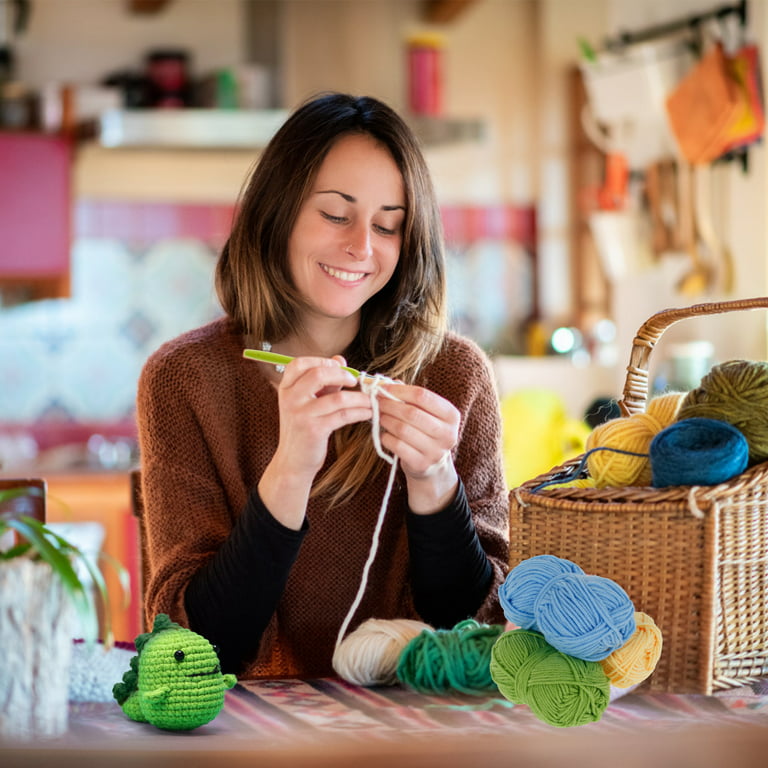 Beginner Crochet Kit Cute Colorful Dinosaur Crochet Kit - Temu