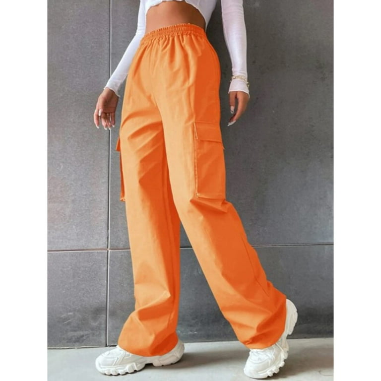 Orange pants womens outfit deals
