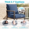 thumbnail image 6 of Muphyers 5 Piece Patio Furniture Set with Ottomans, 5.1" Thick Cushions Patio Conversation Sets, Ergonomic Design Outdoor Sectional Furniture Set for Balcony, Porch, Backyard,Navy Blue, 6 of 12