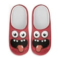 thumbnail image 2 of POLERO Womens Slippers Cartoon Monster Print Closed Toe House Slippers for Women Indooor Men Arch Support Bedroom Shoes, Size 10.5-11.5, 2 of 7