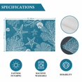 thumbnail image 6 of Blue Coastal Placemats Set of 6, Starfish Coral Summer Beach Ocean Placemats for Dining Table, Place Mats for Kitchen Tabletop, Waterproof Wipeable Dining Table Mats Set, 6 of 9