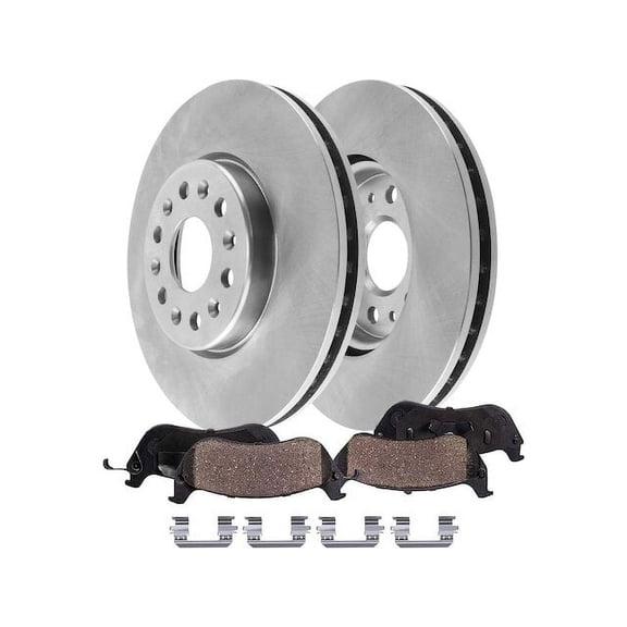 Front Brake Pad and Rotor Kit - Compatible with 2017 - 2020 GMC Acadia 2018 2019