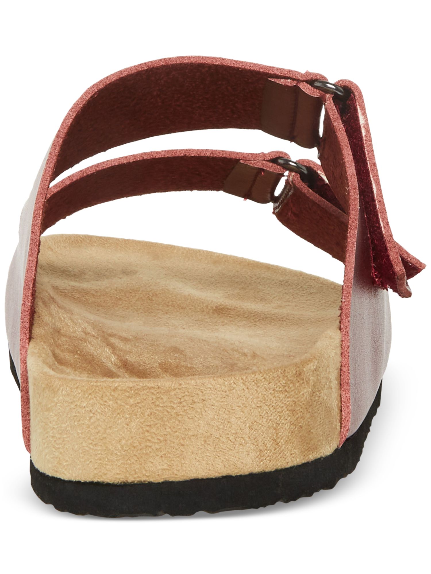MADDEN Mens Maroon Double Straps Contoured Footbed Padded 