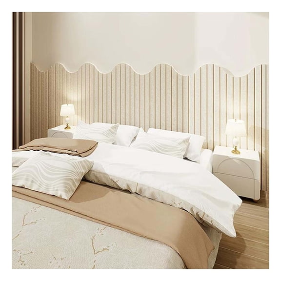 Felt wall panels, 3D wavy wall decoration, decoration, insulation, 1.2 cm wall covering bed for bedroom, living room