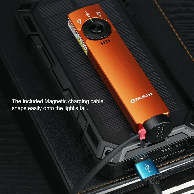 Olight オーライト Arkfeld UV LEDライト CW オレンジ OLIGHT - Arkfeld Pro Flat Flashlight w/LED light, UV and