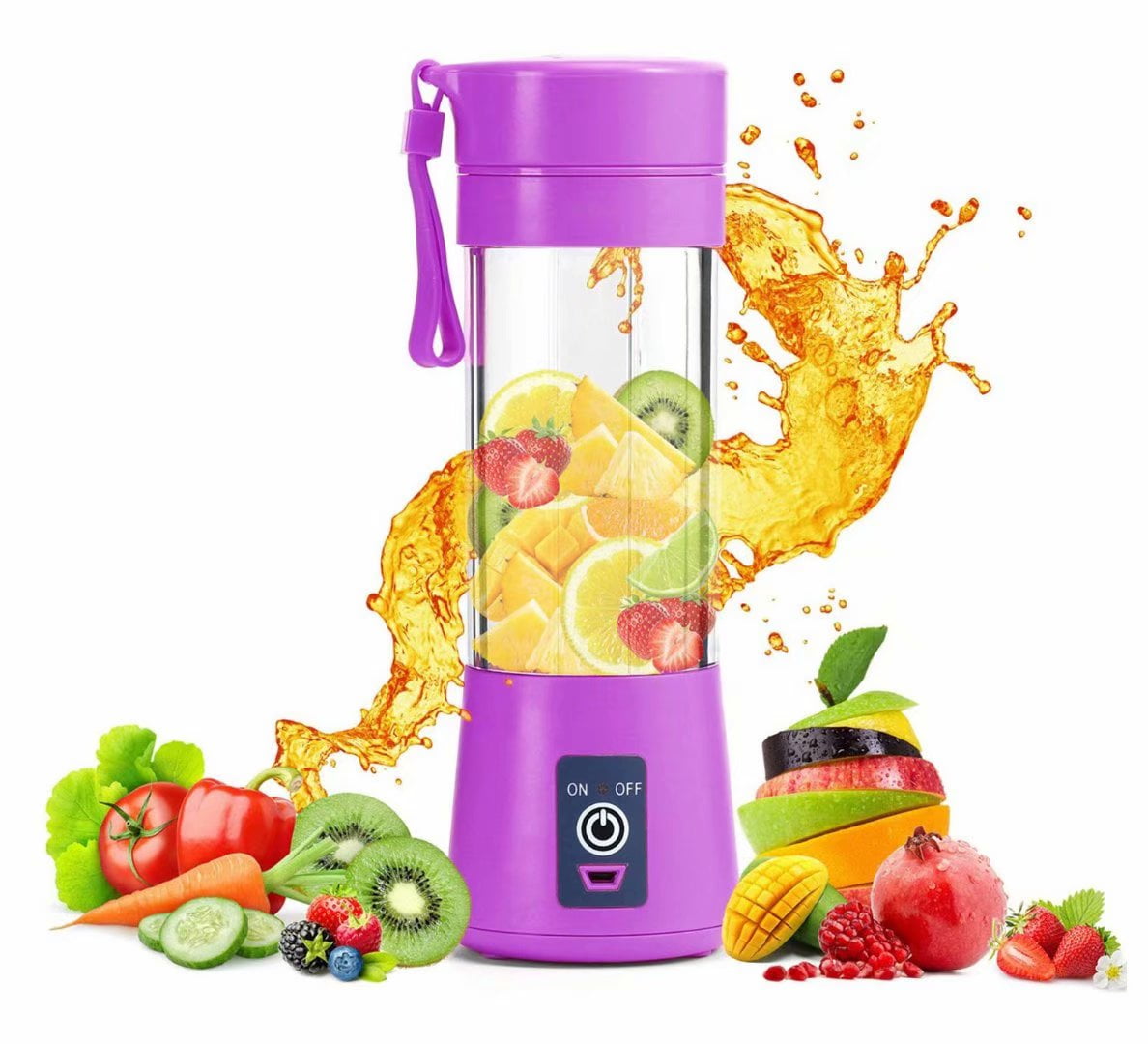 Portable Blender Smoothie Juicer Cup 13 oz Fruit Mixing Machine
