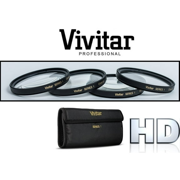 Hi Definition 4-Pcs  1/ 2/ 4/ 10 Close-Up Macro Lens Kit for Canon EOS Rebel SL3 (58mm Compatible)