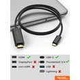 thumbnail image 5 of USB C to HDMI Cable for Home Office 6ft, CableCreation USB 3.1 Type C to HDMI 4K Thunderbolt 3 Compatible, Work with MacBook Pro/Air/iPad Pro 2020 2018, Surface Book 2, Dell XPS 15, Galaxy S20/S10, 5 of 7