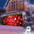 thumbnail image 4 of Extra Large 240x210cm Christmas Barn Themed Garage Door Banner Outdoor Holiday Cover Decorative Background For Festive Season, 4 of 6