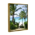 thumbnail image 3 of Stupell Industries Palm Trees Near Beach Nature Photography Gold Floater Framed Art Print Wall Art, 25 x 31, 3 of 9