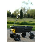 Gorilla Carts 4 Cu. ft. Poly Garden Dump Cart, 600 lbs. Capacity, 35 in. x 22 in. Bed, 10 in. Tires
