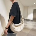 thumbnail image 3 of 80649 Bolso informal gran capacidad con masa multicolor bolso retro bolso hombro impermeable nailon arrugado lavado mochila clase para estudiantes bolso mensajero-PZ20240731015644 Blanco, 3 of 7
