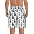 thumbnail image 3 of KLL Blue Leaves Men's Casual Summer Beach Shorts Hawaiian Shorts with Pockets-XX-Large, 3 of 5