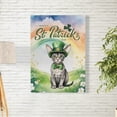 thumbnail image 2 of Happy St. Patrick’s Day Devon Rex with Green Hat Shamrocks Rainbow Vertical Matte Canvas Poster Cat Lover Kitten Owner Gifts Wall Art Home Decor - 03007, 2 of 5