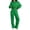 Green #672, variant on Women's 2 Piece Lounge Set Cropped Hoodie and Wide Leg Pants, Relaxed Fall Fashion Outfit with Drawstring Waist Travel Weekend Matching Sweatsuit Set, M